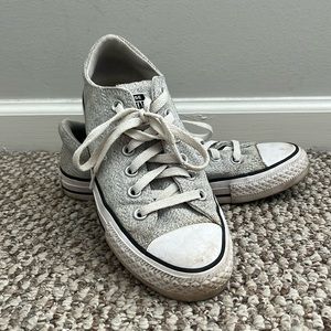 Light Grey Converse All Star Low Tops